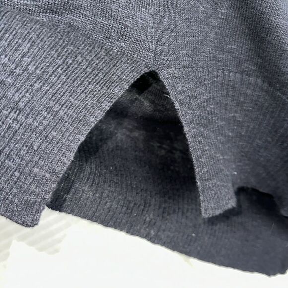 EILEEN FISHER M BLACK SHORT SLEEVE KNIT CREWNECK TOP - Picture 6 of 10